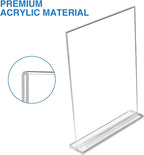 Daofary Acrylic Sign Holder 4 x 6 Inches 4 Pack, Double-Sided Stand up Table - Image 6