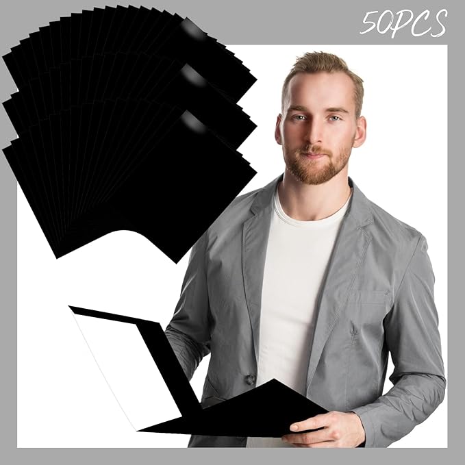 Jutom 50 Pcs 2 Pocket Glossy Paper Folders Glossy Paper Laminated Portfolios - Image 3