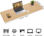 Desk Mat, 47.2" x 17" Leather Desk mat, Double-Sided Desk Pad, Desk matt - Image 2