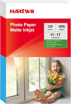 HARTWII 120 Sheets Matte Presentation Paper 11x17 48lb 180gsm Photo Paper by HARTWII