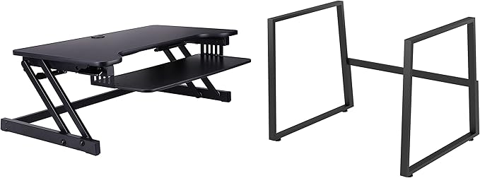 Rocelco 37.5" Height Adjustable Standing Desk Converter by Rocelco