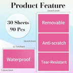 STARLIBOO Removable Colored Labels Stickers, 3X5 Inch Removable Large Label - Image 2