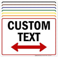 Custom Arrow, Custom Directional Sign, Two Way Arrow, 7x10 Inches, 55 mil thick by MySignCenter