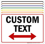 Custom Arrow, Custom Directional Sign, Two Way Arrow, 7x10 Inches, 55 mil thick by MySignCenter