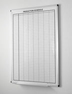 Production Schedule Portrait Whiteboard 36" x 24" by CreativeSafetySupply