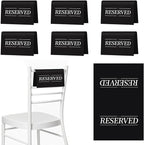 6 Pcs Reserved Seating Signs Reserved Chair Sign Printed Placeholder by Unknown