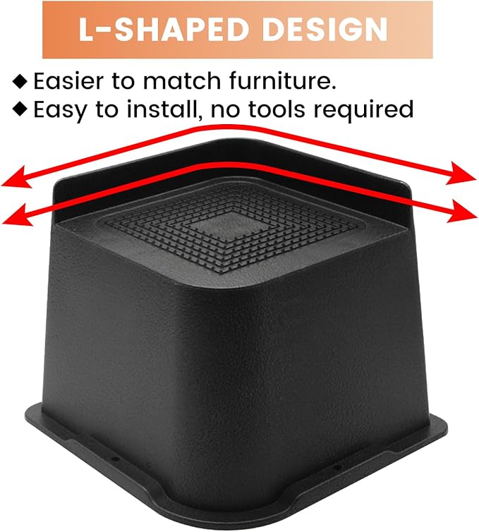 MXMZHXU Bed Risers 2 inch, 3 inch, 4 inch, 6 inch or 8 inch Heavy Duty - Image 4