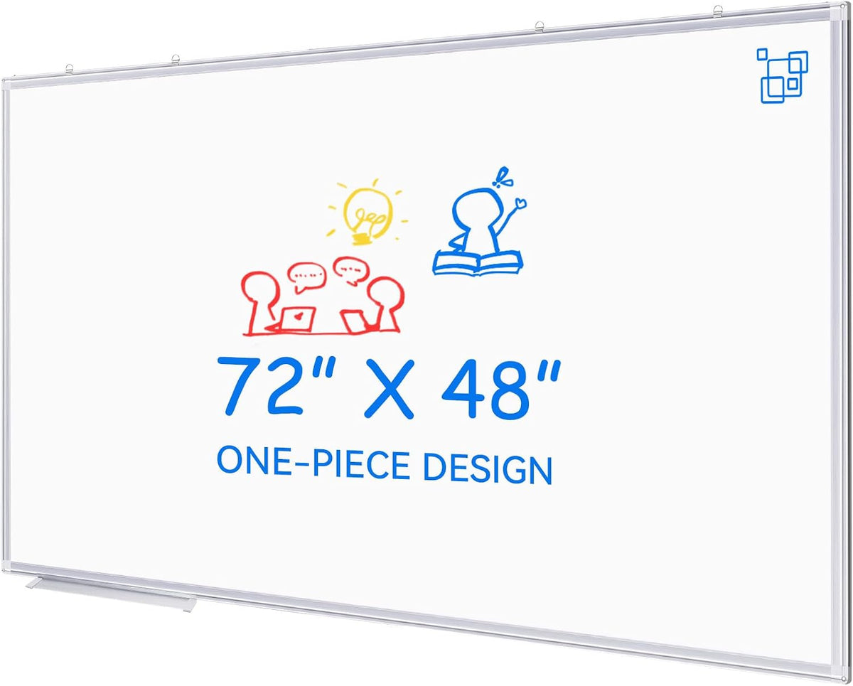 Maxtek White Board Dry Erase 72x48, Large Magnetic Whiteboard for Wall