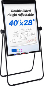 40"x28" U Stand Double Sided Magnetic Dry Erase Board Easel Stand, Homeschool & by DexBoard