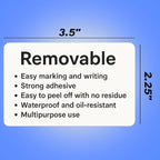 250pcs 3.5 x 2.25 Inch Blank Name Tag Stickers - Image 4