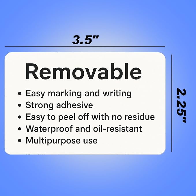 250pcs 3.5 x 2.25 Inch Blank Name Tag Stickers - Image 4