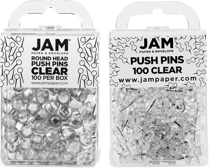 JAM PAPER Colorful Push Pins by JAMPaper