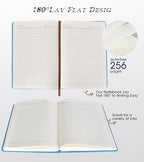 Biuwory Lined Journal Notebook for Women Men, 256 Pages A5 Hardcover Leather - Image 4