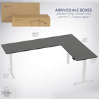 VIVO Electric Corner 84 x 63 inch L-Shaped Standing Desk, Memory Height - Image 5