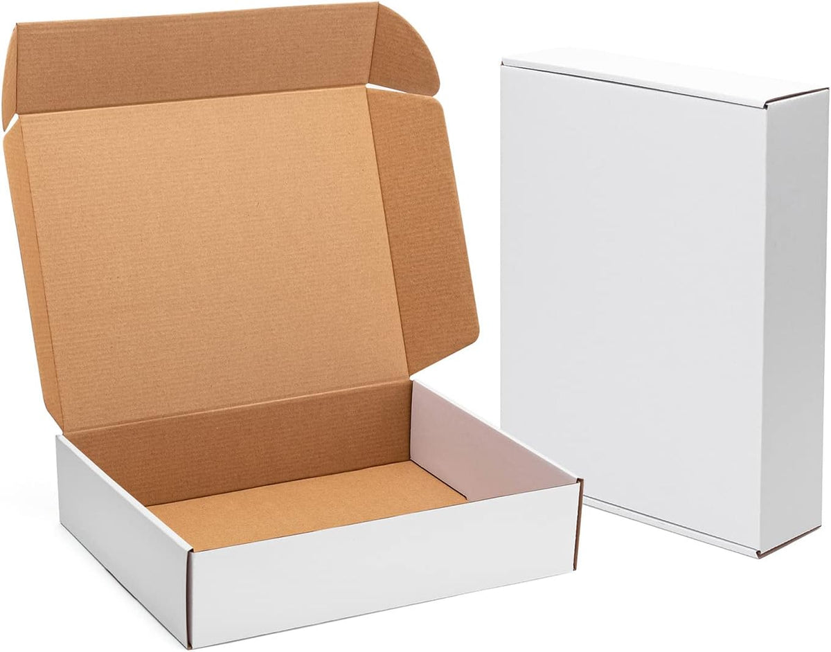 timirog shipping boxes 13x10x3 inches 20 pack white, main product view