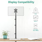 WALI Single Monitor Stand Desk Mount, 39 inch Tall Monitor Stand Fully - Image 2