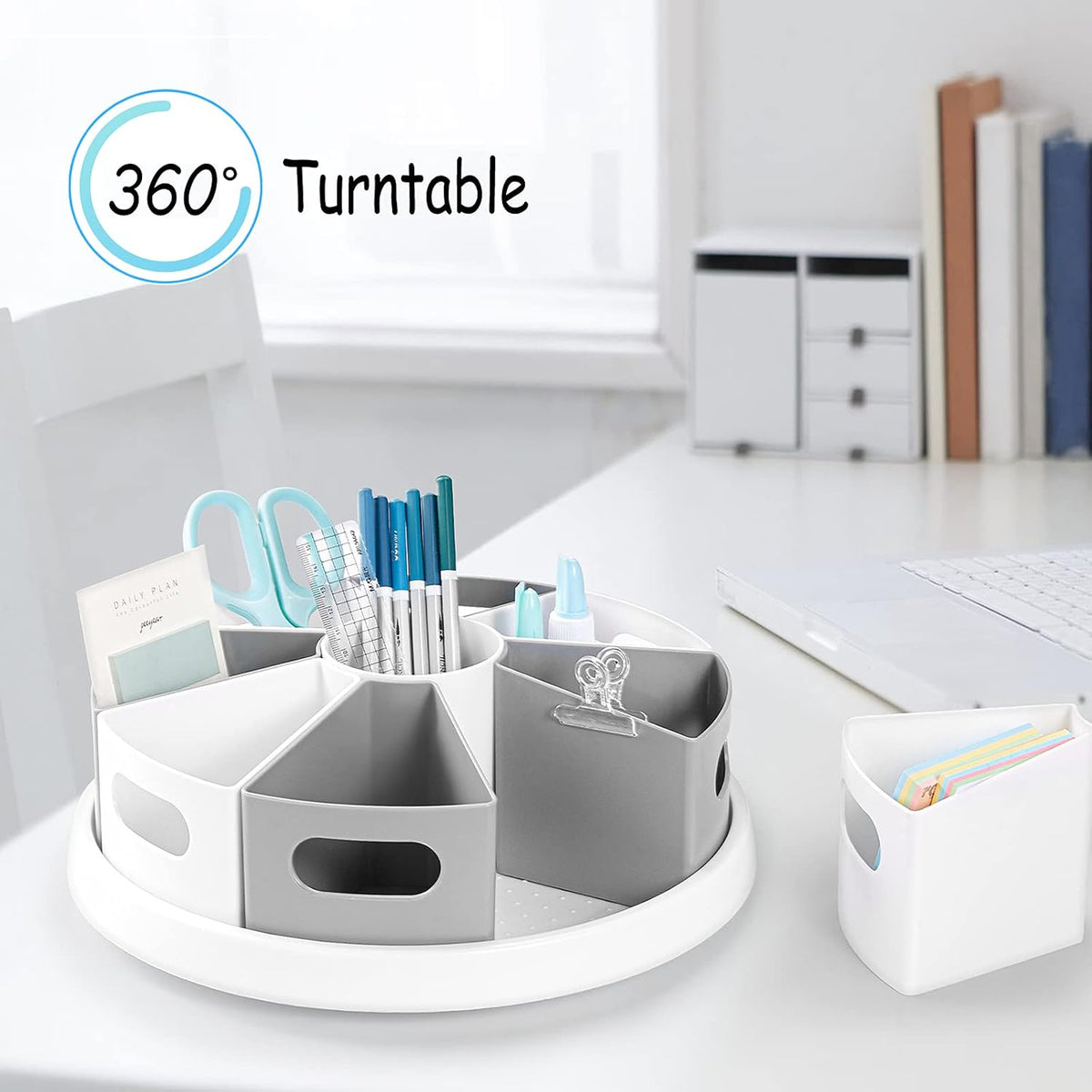 MeCids 360 Rotating Storage Organizer Desk Organizers Pen Holder– 12” Lazy Su...