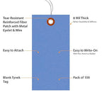 SmartSign 4.75 x 2.375 inch “Blue” Blank Tyvek Shipping Tags - Image 4
