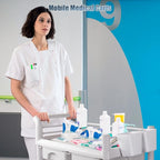 Medical Carts with Wheels 2 Tier Mobile Esthetician Cart 220 LBS Load Hospital - Image 4