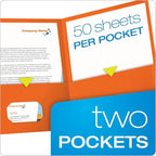 Oxford Twin-Pocket Folders, Textured Paper, Letter Size, Holds 100 Sheets - Image 2