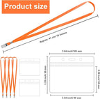 100 Pcs Lanyards for ID Badges and 100 Pcs Clear Name Tag Holders Reusable - Image 2