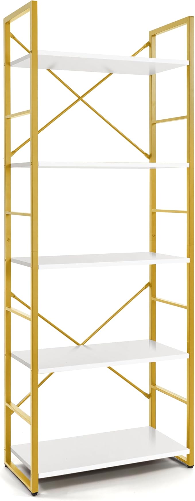 CAPHAUS 5 Tier Bookshelf, 24 Inch Width Free Standing Shelf, Bookcase Shelf - Image 8