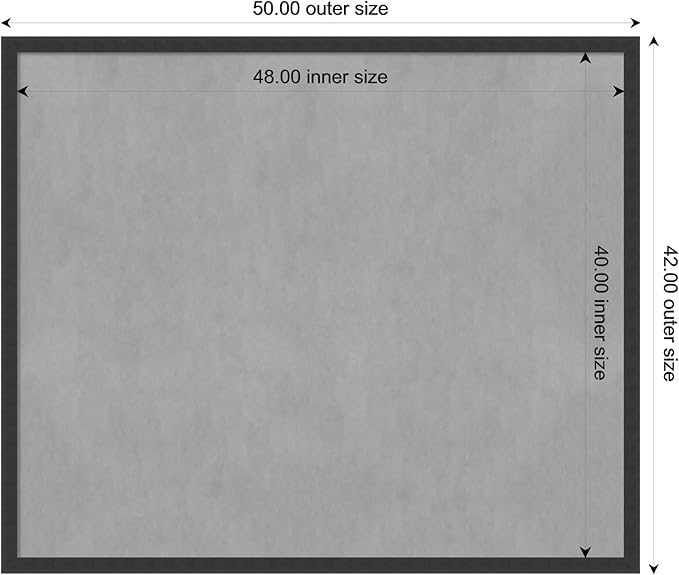 Amanti Art Black Framed Magnetic Board 42x50 Oversize Vision Board - Image 4