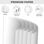 White Cardstock 8.5 X 11, 40 Sheets Card Stock, 75lb/ 200gsm Copy Paper - Image 3