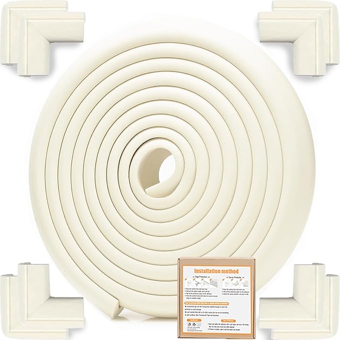 Baby Proof Corners and Edges Protector 18ft, Fireplace Baby Proofing Bumper by Dekukar