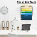 EASEPRES 5 Pocket Mesh Hanging Wall File Organizer, Wall Mounted Mail Paper - Image 6