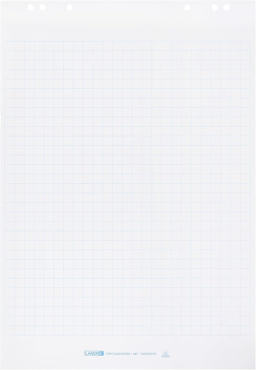 LANDRÉ Flipchart Paper Squared 20 Sheets per Pad 6 Holes Pack of 5