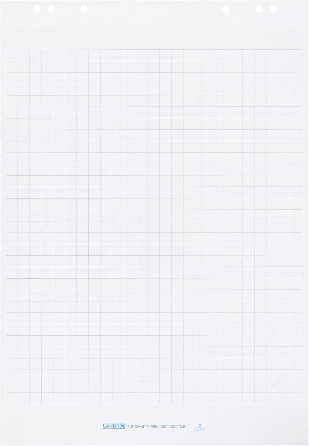 LANDRÉ Flipchart Paper Squared 20 Sheets per Pad 6 Holes Pack of 5