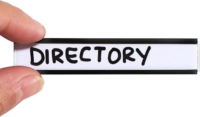 SmartSign Pack of 25 Magnetic 'C' Channel Label Holders | 0.5" x 3" - Image 2