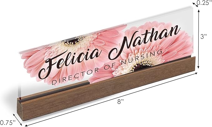 Artblox Personalized Office Desk Name Plate and Business Card Holder | Clear - Image 3