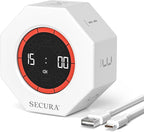 Secura Pomodoro Timer, Rotating Cube Time Tracker, Flip Gravity Sensor by Secura