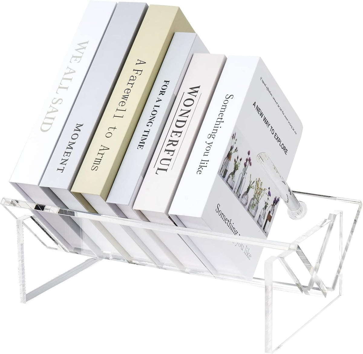 Sumerflos Acrylic Desktop Bookcase, Book Storage Organizer Bookshelves, Clear...