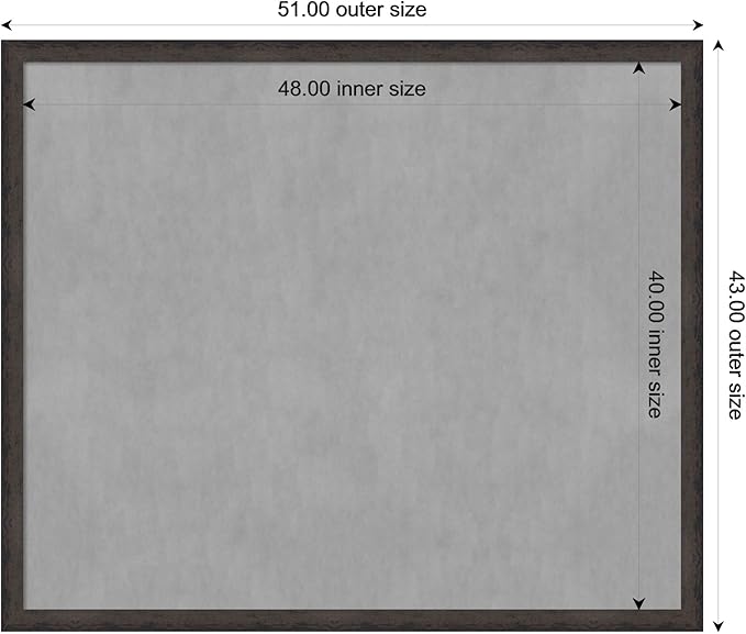 Amanti Art Black Framed Magnetic Board 43x51 Oversize Vision Board - Image 4