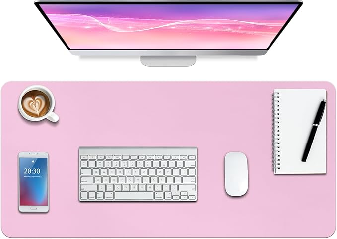Boutilon Leather Desk Pad Protector, Non-Slip Mouse Pad, Laptop Desk Pad by Boutilon