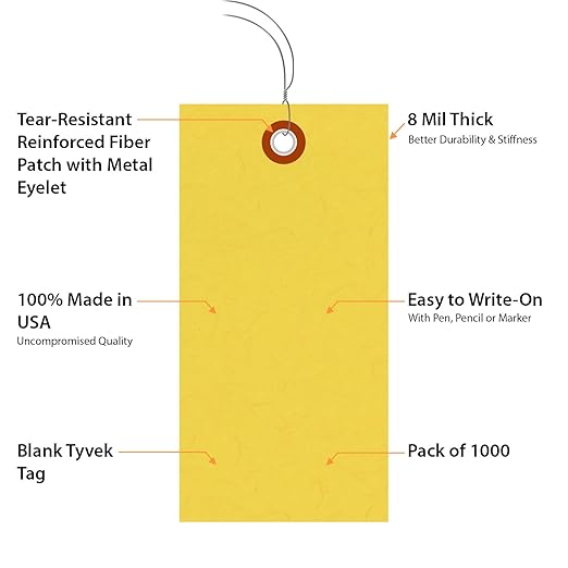 SmartSign “Yellow Tyvek Shipping Tags - Image 5