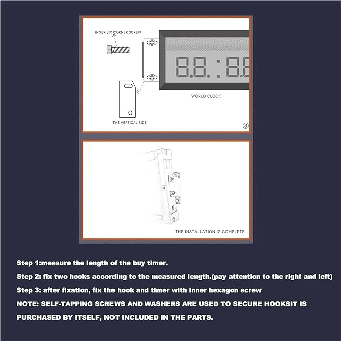 Digital World Time Zones Clock for 6 Cities, Adjustable Brightness LED Display - Image 8