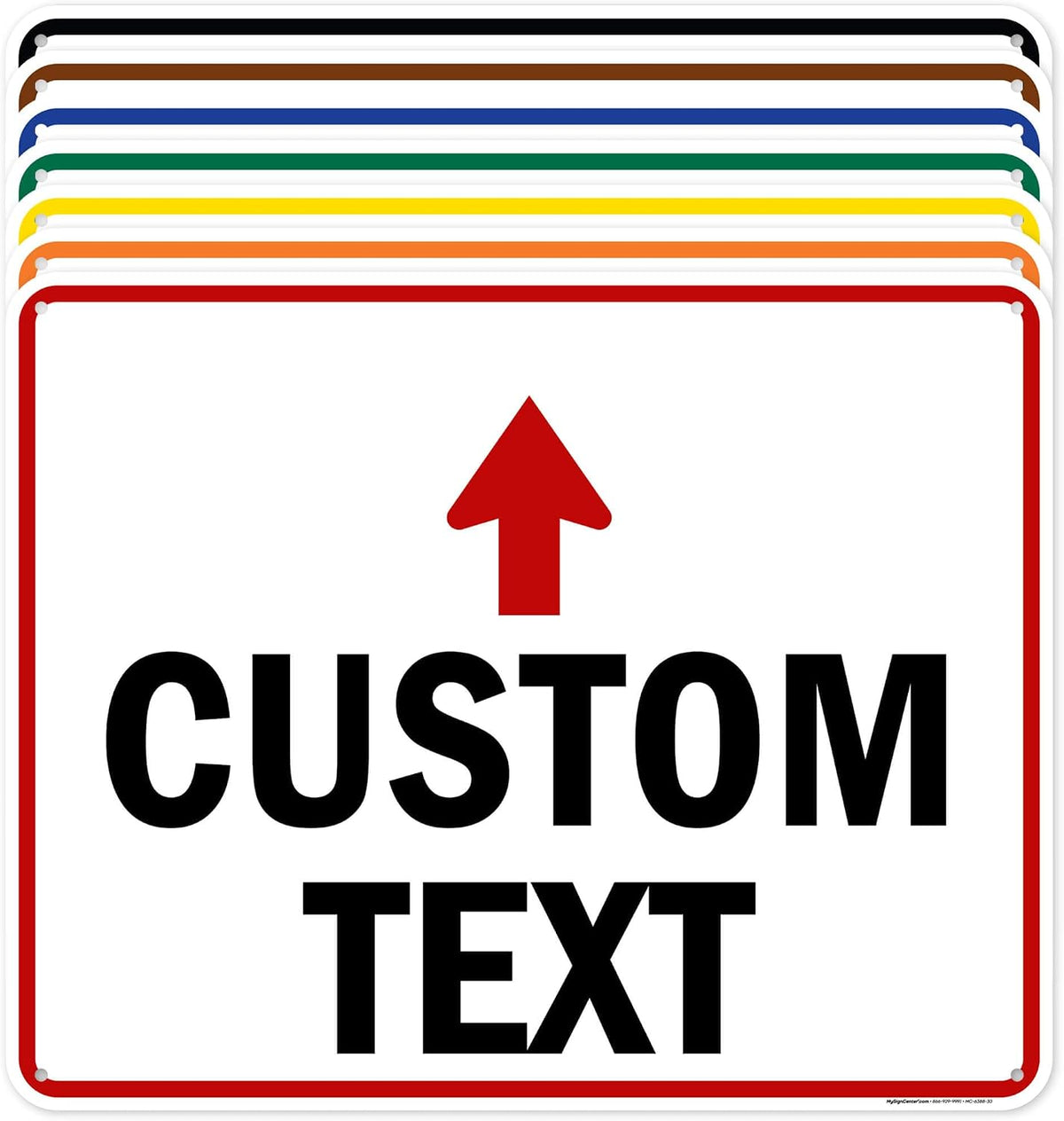 Custom Arrow, Custom Directional Sign, Up Arrow, 24x30 Inches, 55 mil thick