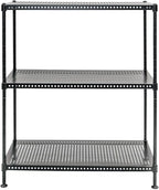 Shelving Inc. 12" d x 24" w x 28" h 3-Tier Perforated Metal Shelving, Standard - Image 3