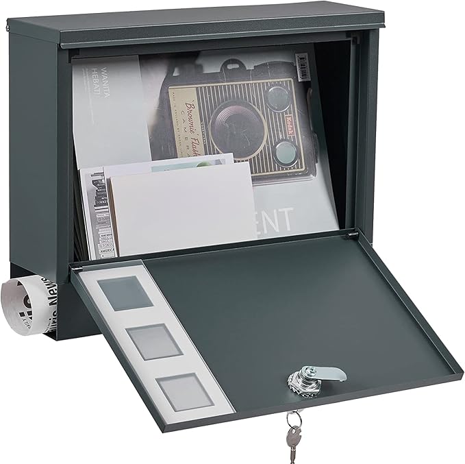 LAND·VOI Locking Mailbox Wall Mounted, Metal Postbox - Image 4