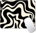 IMAYONDIA Black and White Mouse Pad, Liquid Swirl Retro Mouse Pad, Abstract by IMAYONDIA