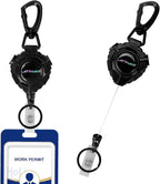 LATTHANT ID Badge Holder Retractable, 2 Pack Heavy Duty Badge Reel by Unknown