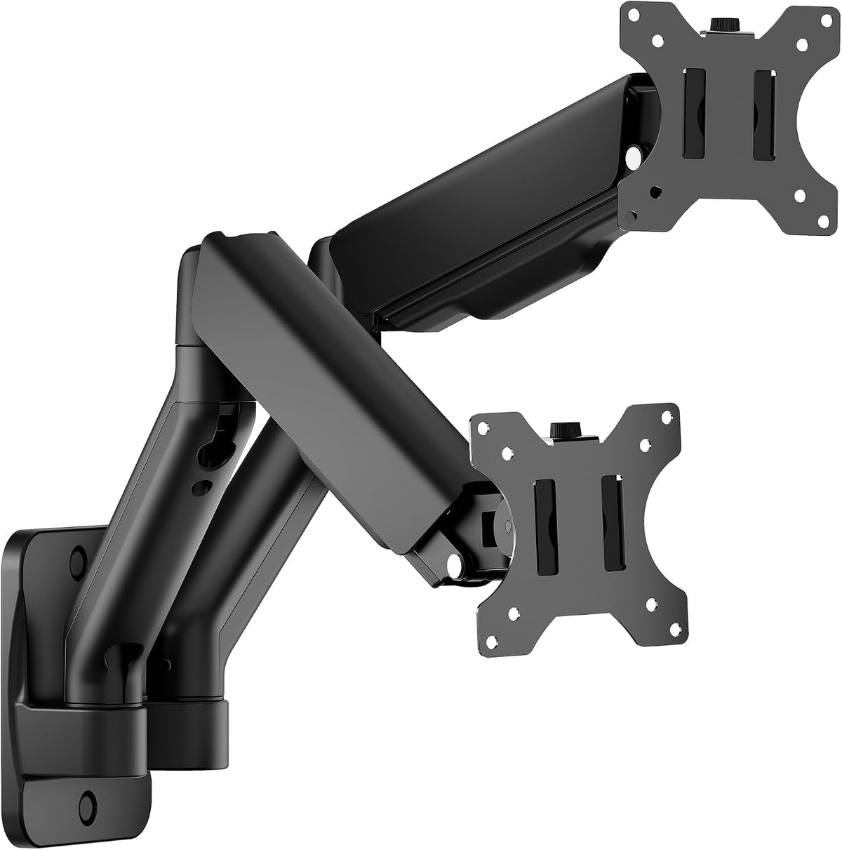 monTEK Dual Monitor Wall Mount, Full Motion Spring Arm for 17-32" Screen