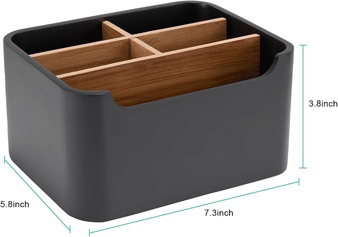 SZYRL Stylish Desk Organizers and Remote Control Holders in Black, Pen Phone - Image 3