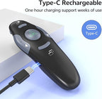 Presentation Clicker with Case Storage Wireless Presenter Remote USB Type C - Image 6