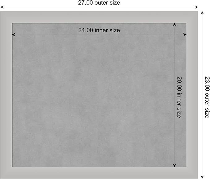 Amanti Art Silver Framed Magnetic Board 23x27 Medium Vision Board - Image 3
