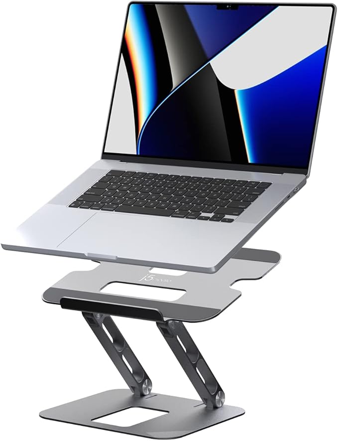 j5create Multi-Angle Aluminum Laptop Stand, Ergonomic Notebook Riser, Suitable by j5create